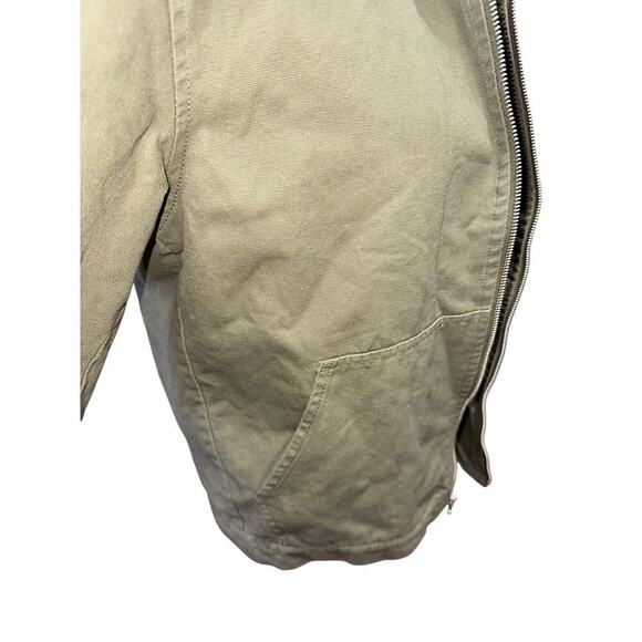 Volcom Mens canvas Jacket full zip Army green Sherpa Lined S Skater Streetwear - Picture 5 of 9